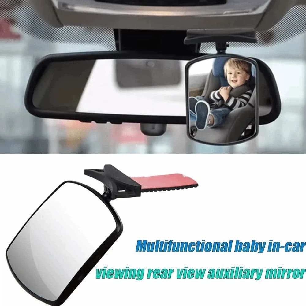Convex Mirror Car Rearview Mirror Wide-angle Mirror 360 Degree Adjustable Baby Safety Mirror Safety Monitor Rotating Mirror
