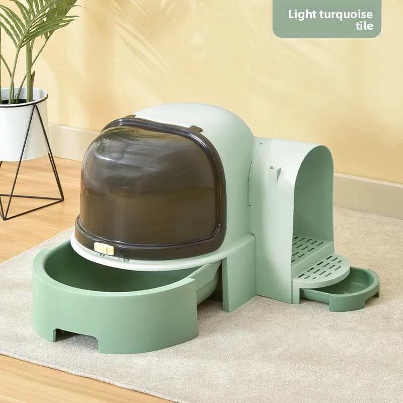 Drawer Style Starry Tunnel Enclosed Corridor Cat Litter Box Large Space Odor Control Anti Splash Cat Litter Box Cat Toilet