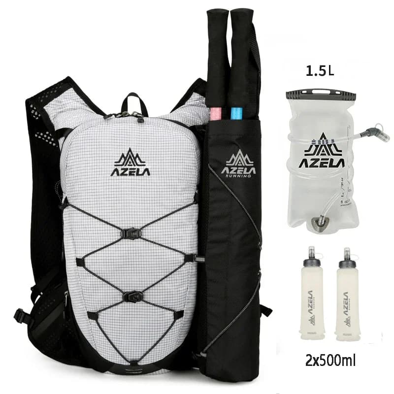 Outdoor Trail Running 8L Ultralight Backpack Jogging vest Man Breathable Marathon Bicycle Bag Water Bottle 1.5L 500ML