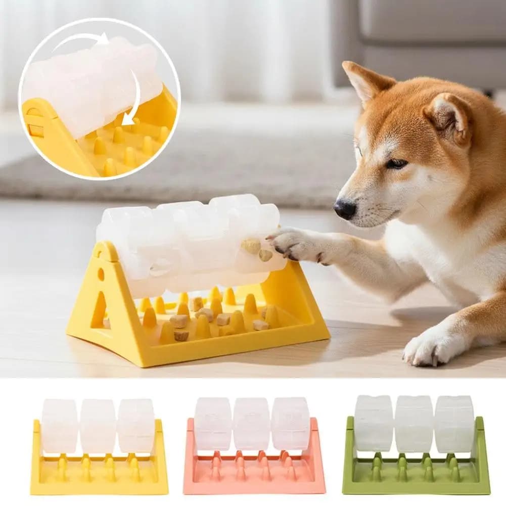 Pet Puzzle Slow Feeder Toy Interactive Dog Food Dispenser Anti-Choke Feeder Wear-Resistant PP Material