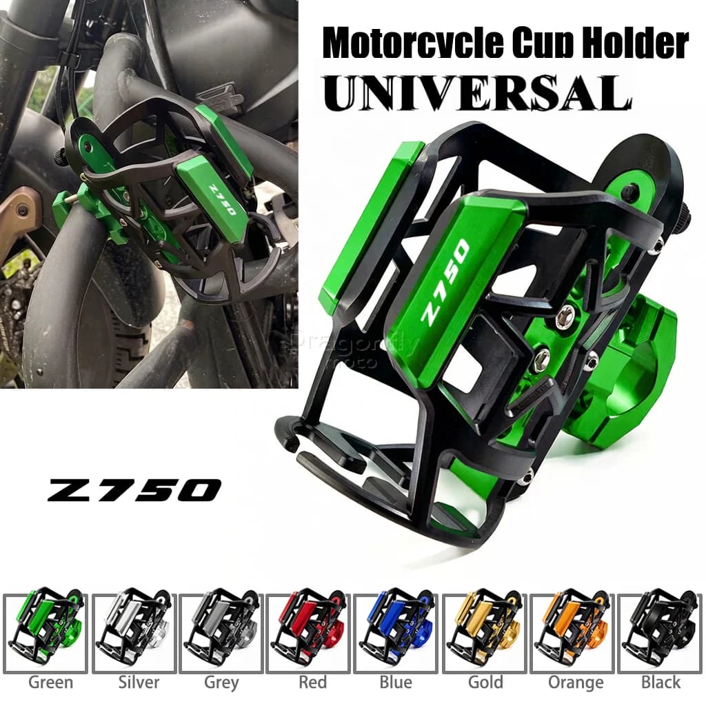 Kawasaki Z 750 Z750R Z750S bike carrier, water bottle and beverage holder, mounting accessories