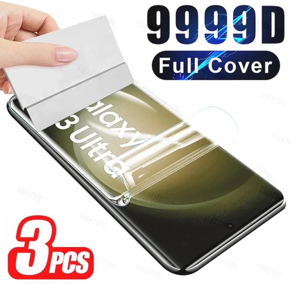 Pellicola idrogel da 3 pezzi per Samsung Galaxy S23 S24 S25 Edge Ultra Plus FE protezione schermo