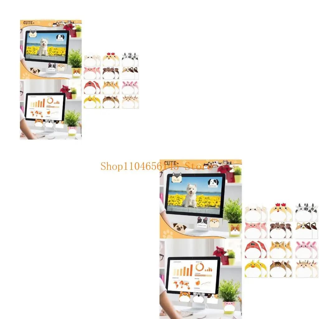 5ASD 360 fogli fogli cartone animato Note Adesive Note Adesive Tasca Pad Promemo