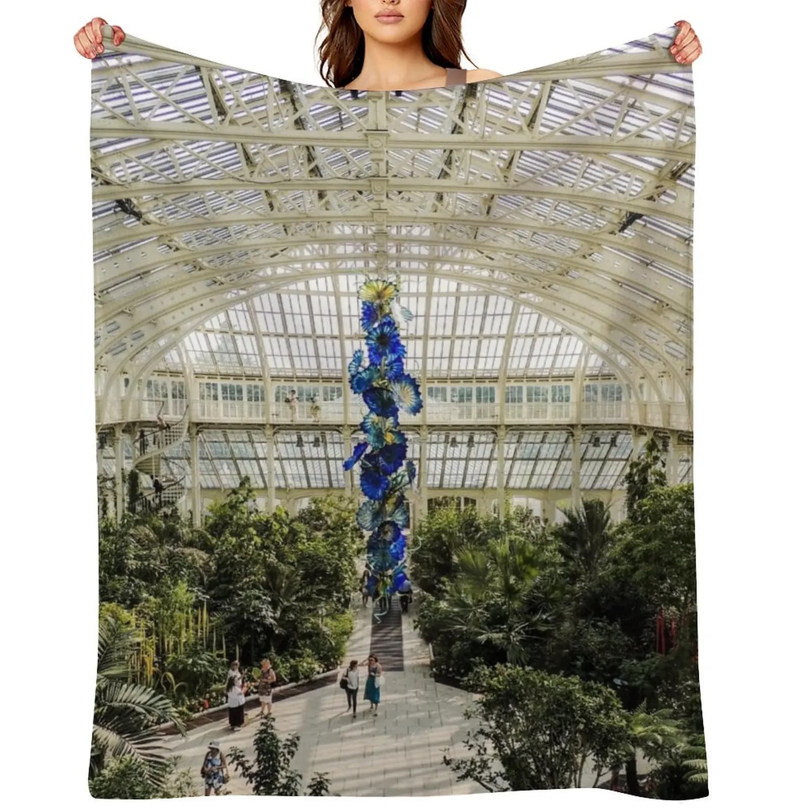 Serra, Kew Gardens. Chihuly blanket in flannel, sofa covers, decoration, soft blankets for bed, sleeping bags