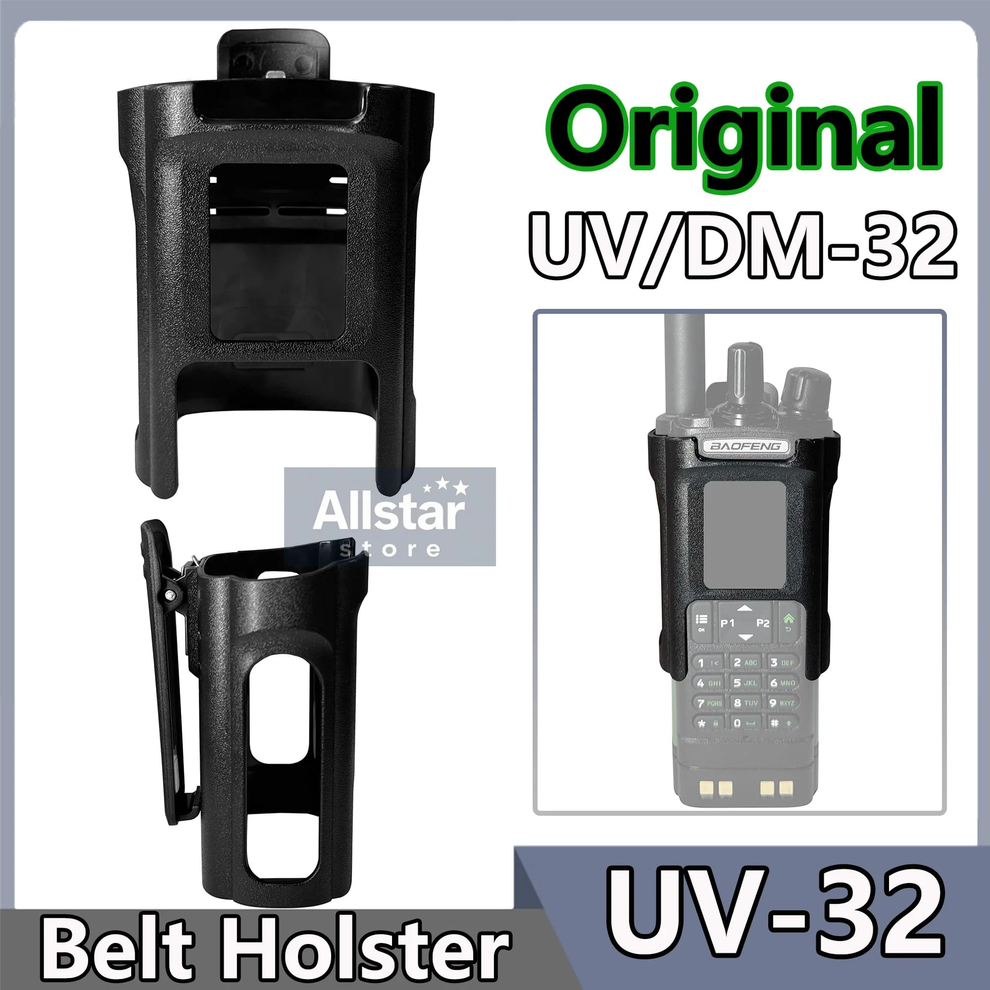 Clip da cintura originale Hoster per Baofeng DM-32 Walkie Talkie Custodia per fondina da cintura UV32 Custodia per cintura radio con clip DM32 Accessorio