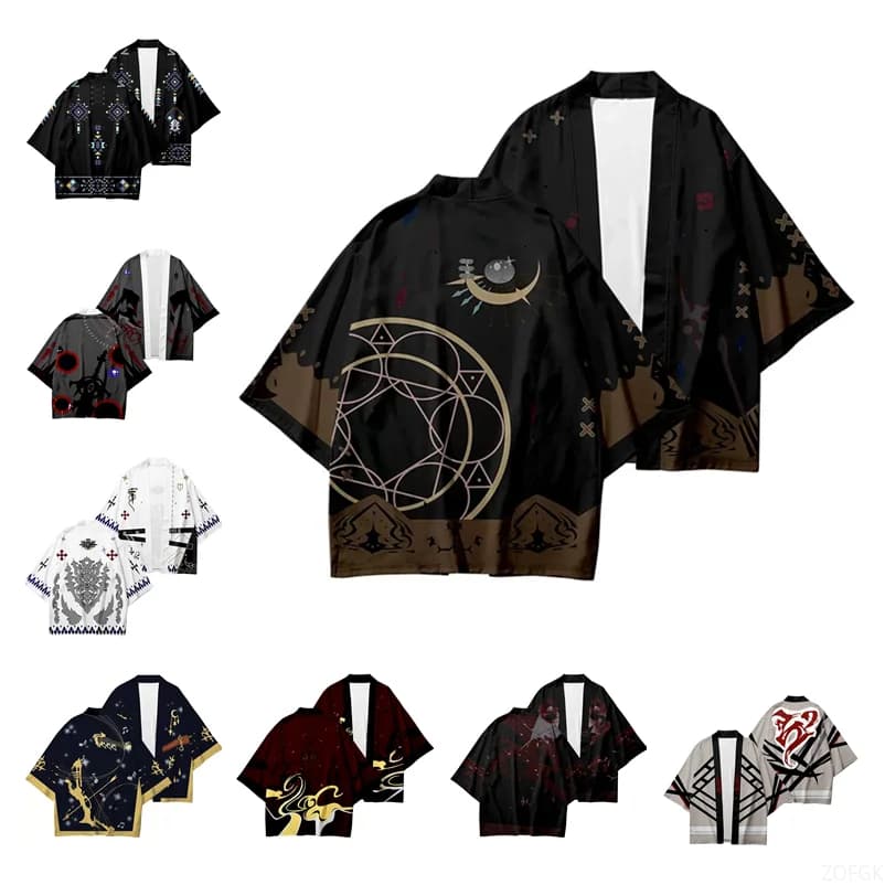 Final Fantasy XIV Wafuku Kimono 3D Printed 3D Cardigan unisex Yukata Sports pajamas Halloween
