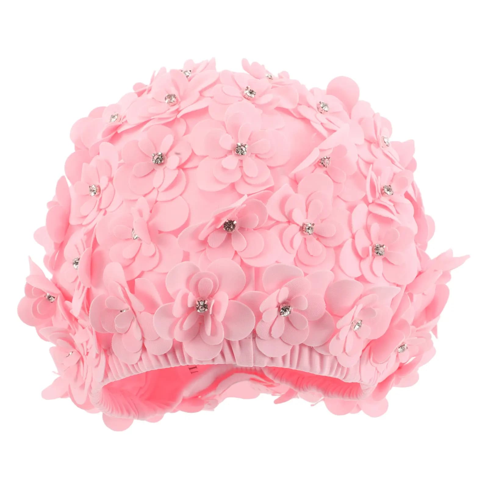 Floral Swimming Head for Women Adult, Waterproof, Elastic Fabric, for Long Hair, Rocks and Dreadlocks, Summer, Beach and Pool