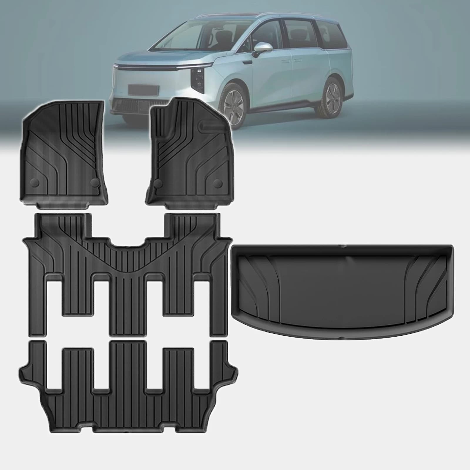 for MAXUS 7 G70 LDV Mifa 7 2024 2025 2026 7 seats (Not 6 seats) RHD/LHD TPE Car Floor & Trunk Mats Non-Slip Interior Accessories