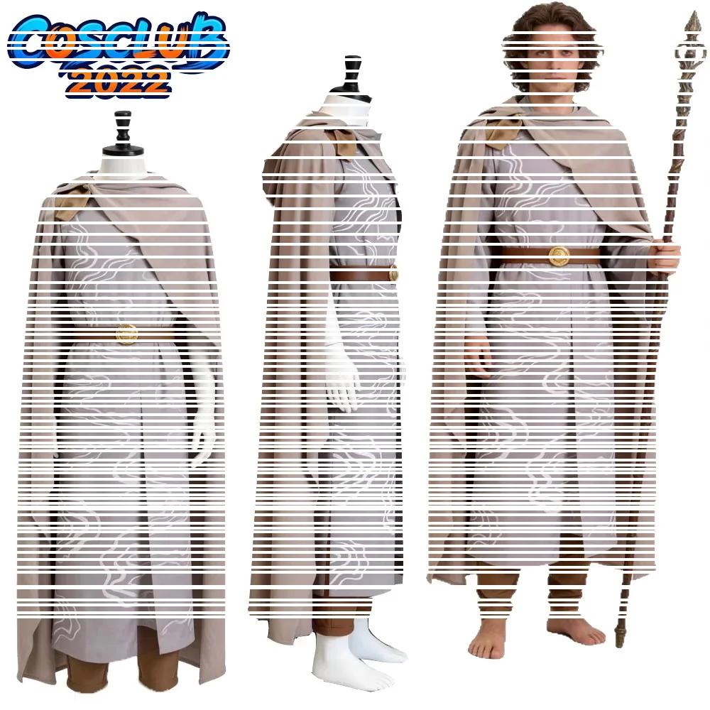 Elrond Cosplay Costume Top Pants Cloak Belt Robe Game Roleplay Clothing Men Adult Outfits Halloween Carnival Dress Up Party Suit