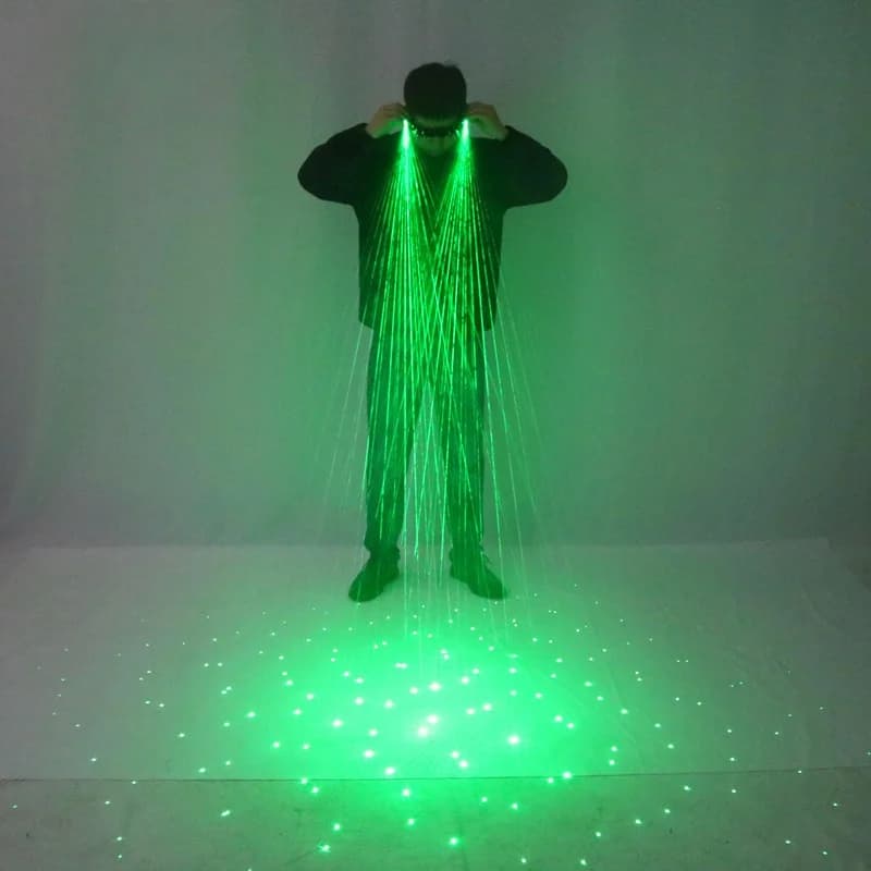 Occhiali Laser DJ Beam occhiali da vista portatili Party Stage Light Dancer Show costumi luminosi Performance Nightclub