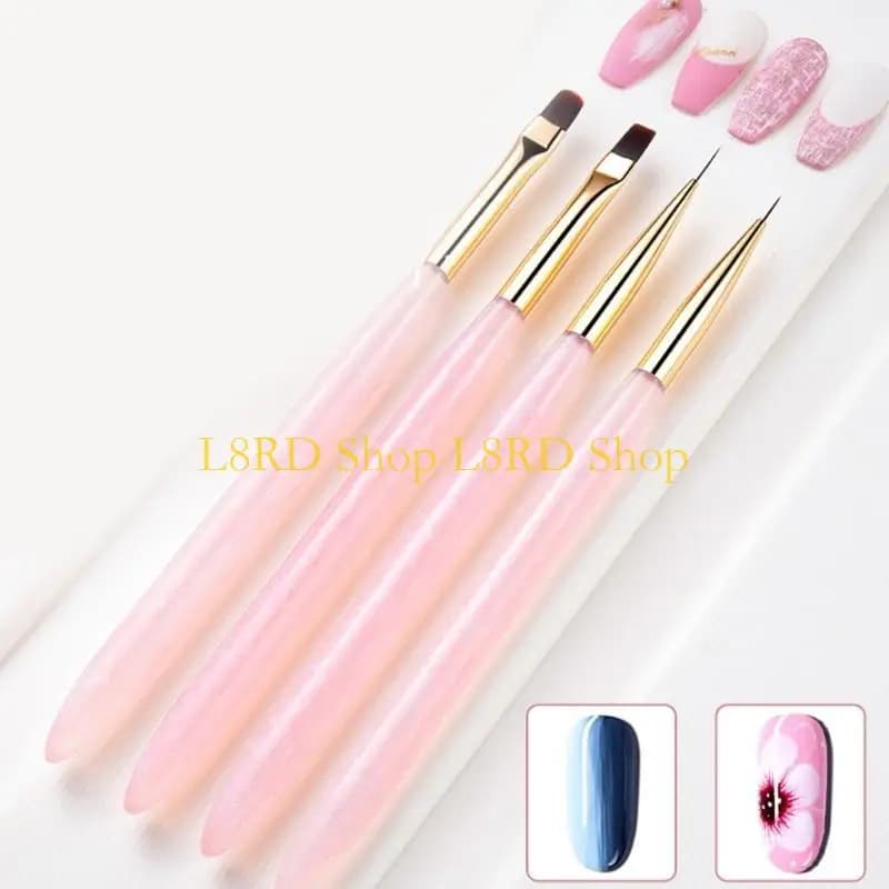 L8RD 4 pcs Brushes for Art Set Polish Painting Tools for Liner and Nail Score Suitable for Beginners