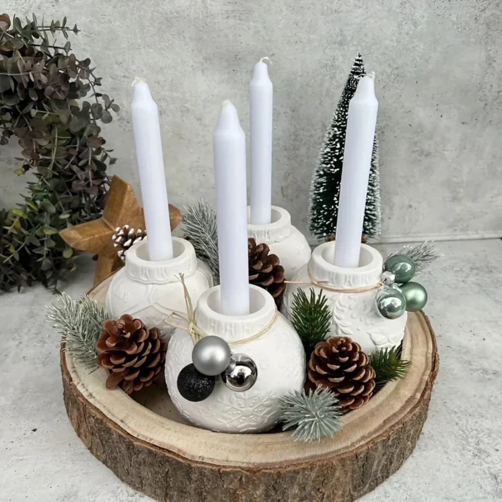 1pcs 2026 New model Advanced Latest Round Resin Silicone Mold Flexible Reusable DIY Candle Tea Resin Craft Christmas Home Decor