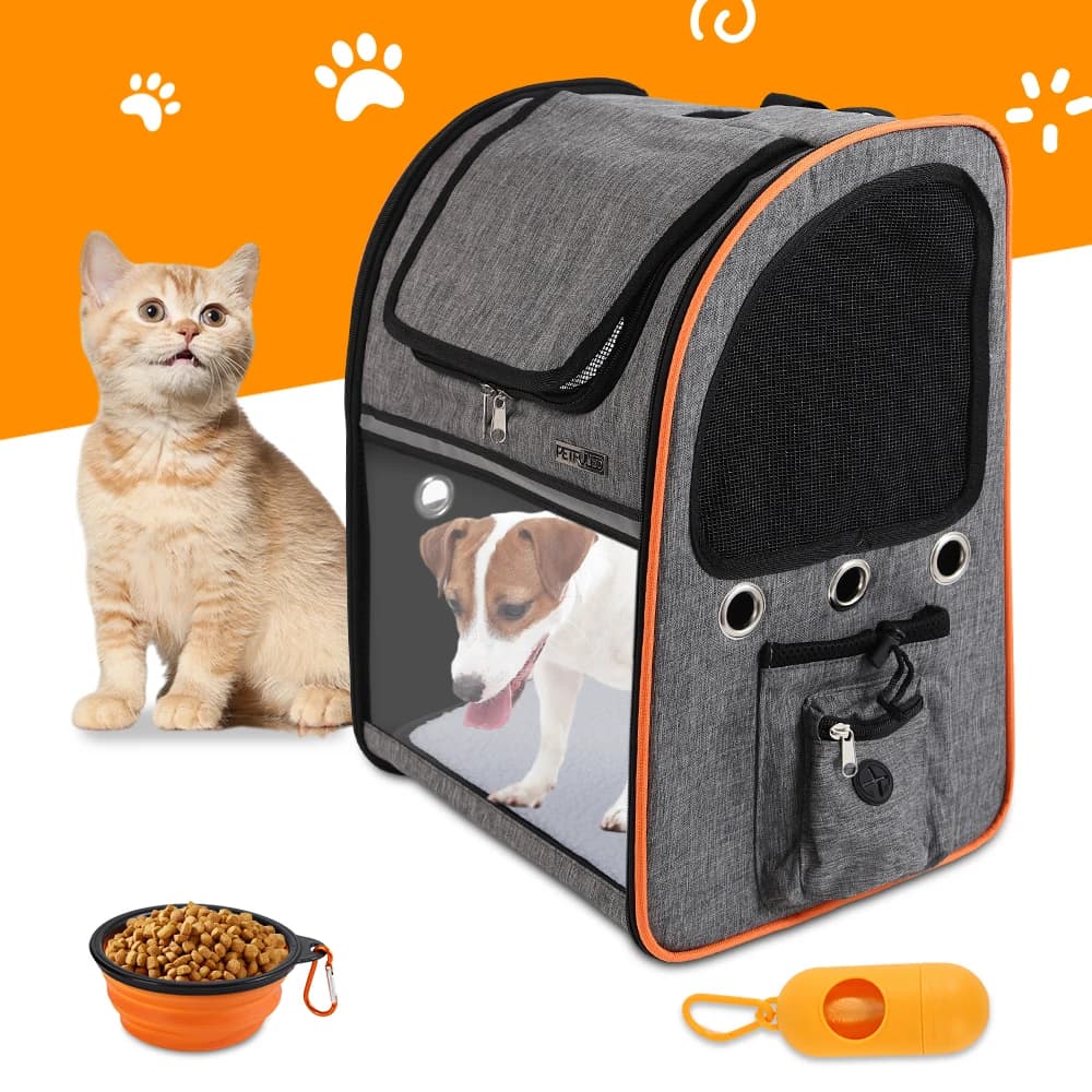 Small Medium Dog Cat Carrier Backpack Pet Travel Hiking Bag for Dogs And Cats on Travel