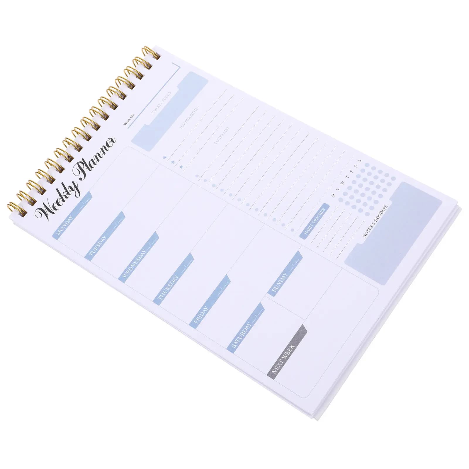 Blocco Note Planner in Lega di Alluminio Portatile, Agenda Giornaliera, Lista delle Attività, Quaderno Settimanale, Blocco per Appunti