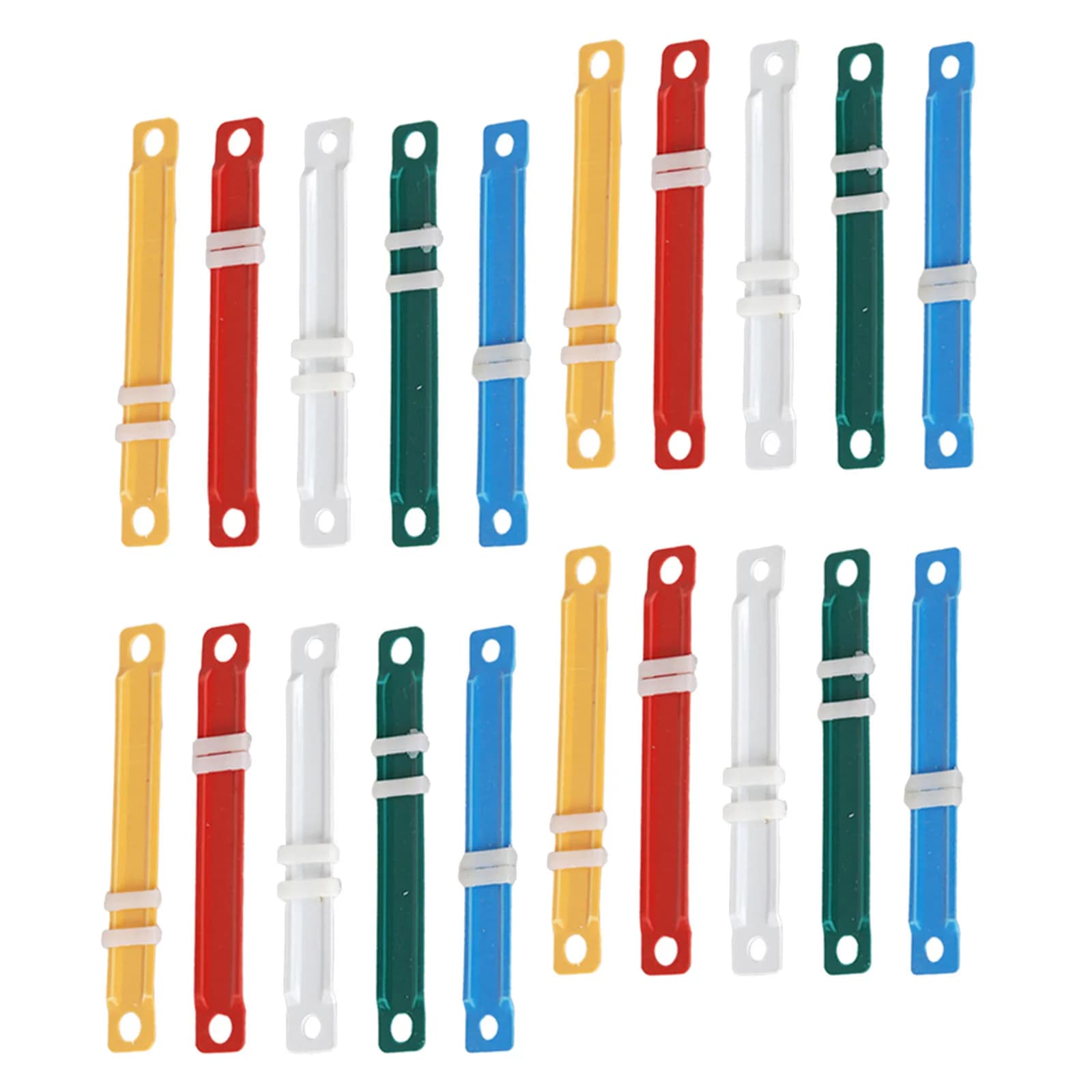 100 fermagli in plastica a 2 fori per rilegatura, fermagli per fogli mobili, organizer per quaderni, cartelle portadocumenti, forniture per cancelleria