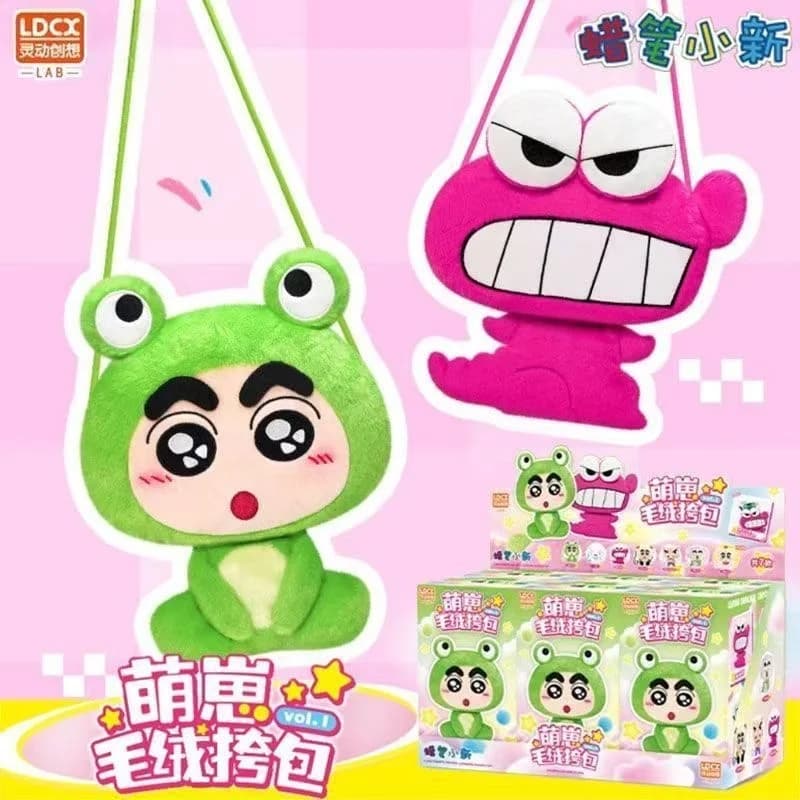 New LDCX Crayon Shin-chan Cute Plush Crossbody Bag Blind Box Shiro Masumi Trendy Toy Storage Backpack Ornament Collectible Gift