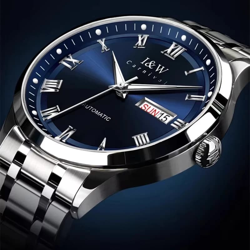IW Orologi da uomo Top Brand di lusso Sport 50M Orologio meccanico automatico in acciaio impermeabile da uomo con specchio in zaffiro Movimento giapponese