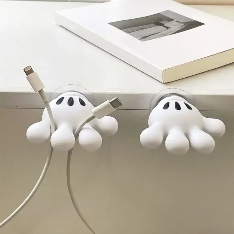 2 pezzi ventosa ganci carini supporto per palmo cartone animato bagno spazzolino portasciugamani cavo dati multifunzionale gancio di archiviazione