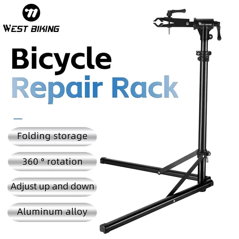 WEST BIKING supporto pieghevole per la riparazione della bicicletta supporto per la riparazione della bici in lega di alluminio telaio regolabile per riporre la bici Rack di parcheggio