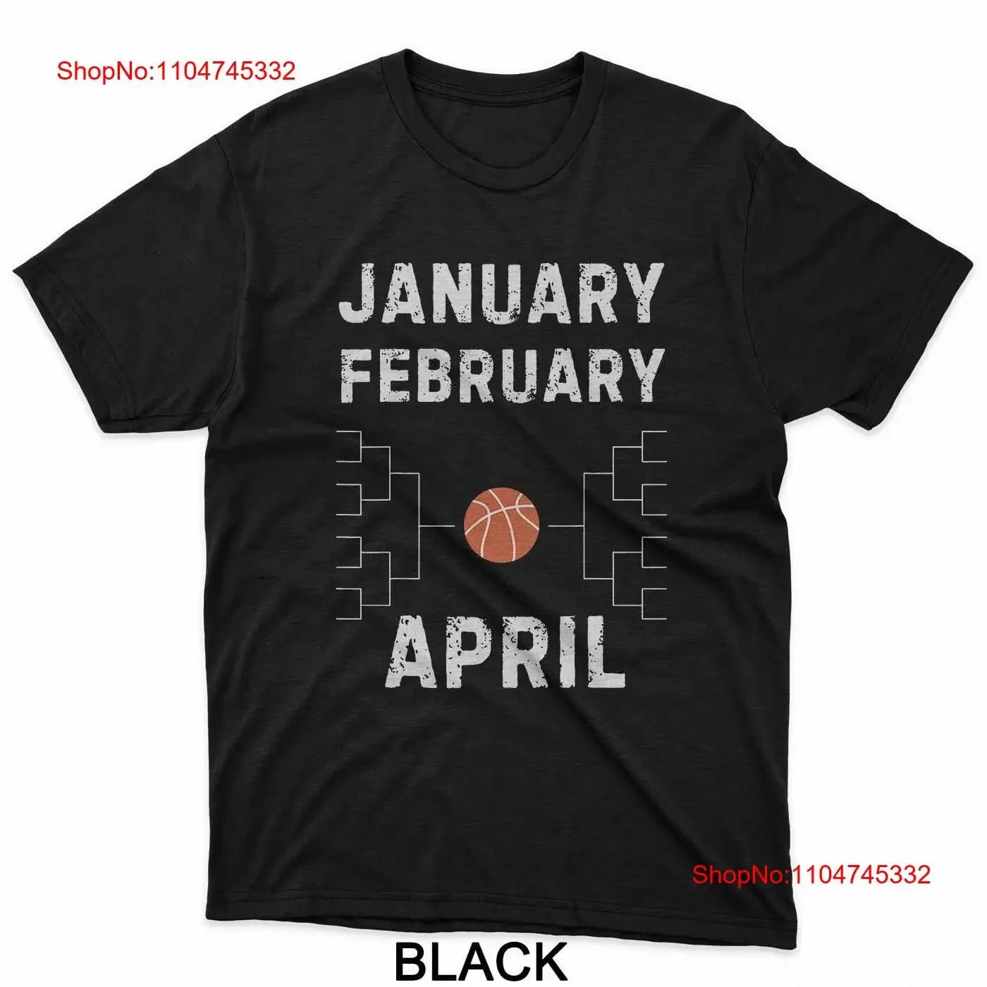 Gennaio Febbraio Staffe Aprile T-shirt da basket divertente vintage vintage lavata Versatile Comodo Morbido streetwear Leggermente