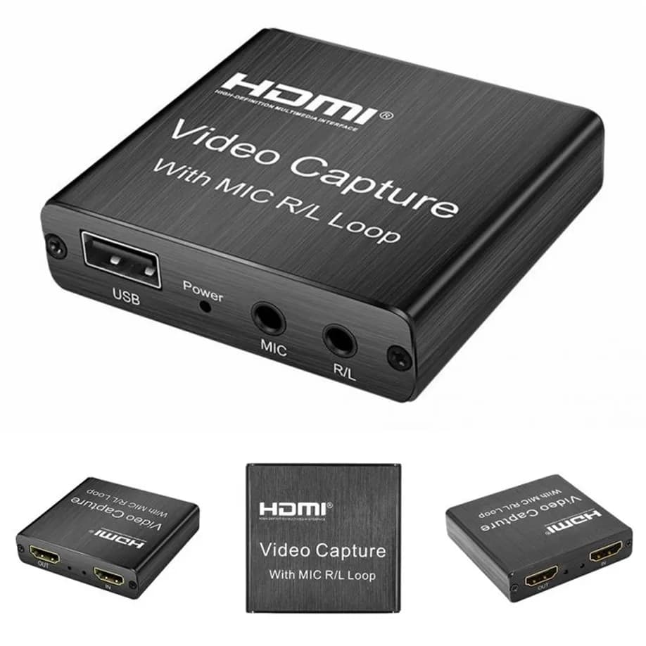 Scheda di acquisizione video HDMI HD 1080P 4K HDMI a USB 2.0 Acquisizione video Gioco da tavolo Registra trasmissione in streaming live Microfono loop out locale