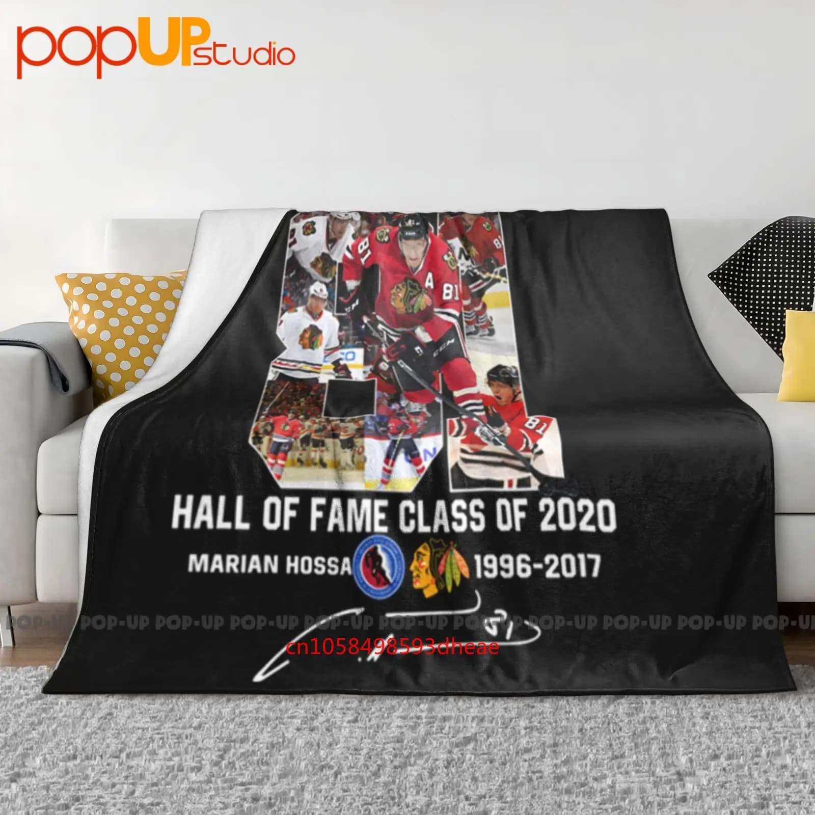 81 Hall Of Fame Classe del 2020 Marian Hossa Coperta ultra morbida Trapunta Copridivano invernale Copriletto