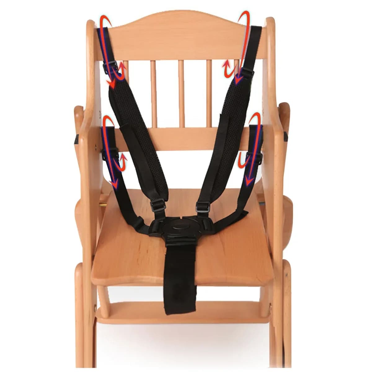 Imbracatura universale a 5 punti per seggiolone Cintura di sicurezza Cinture di sicurezza Passeggino Carrozzina Passeggino per bambini Accessori per sedie da pranzo
