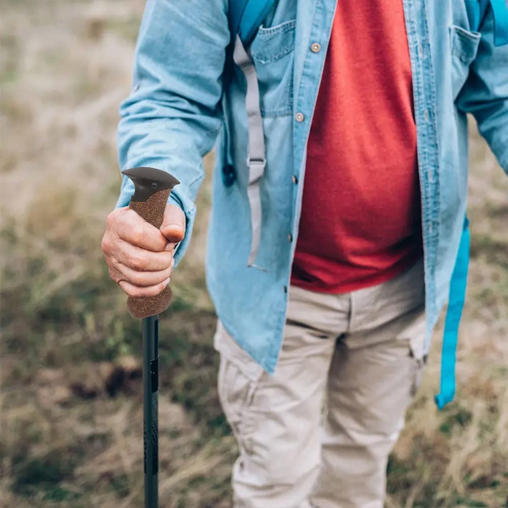 4 Pezzi Impugnature in Sughero per Bastoncini da Trekking, Antiscivolo e Confortevoli, Ricambi per Impugnature di Bastoni da Escursionismo
