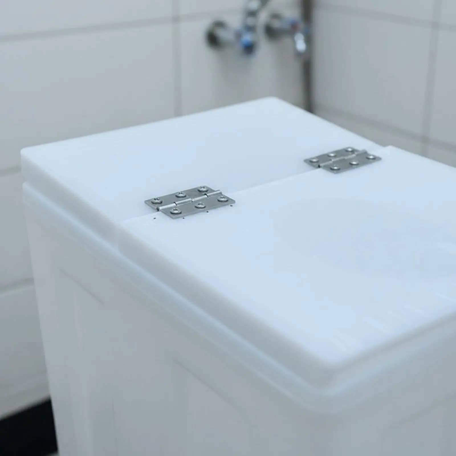 Contenitore Quadrato per Acqua con Coperchio a Cerniera Antiperdita, Serbatoio Verticale Monopezzo con Coperchio