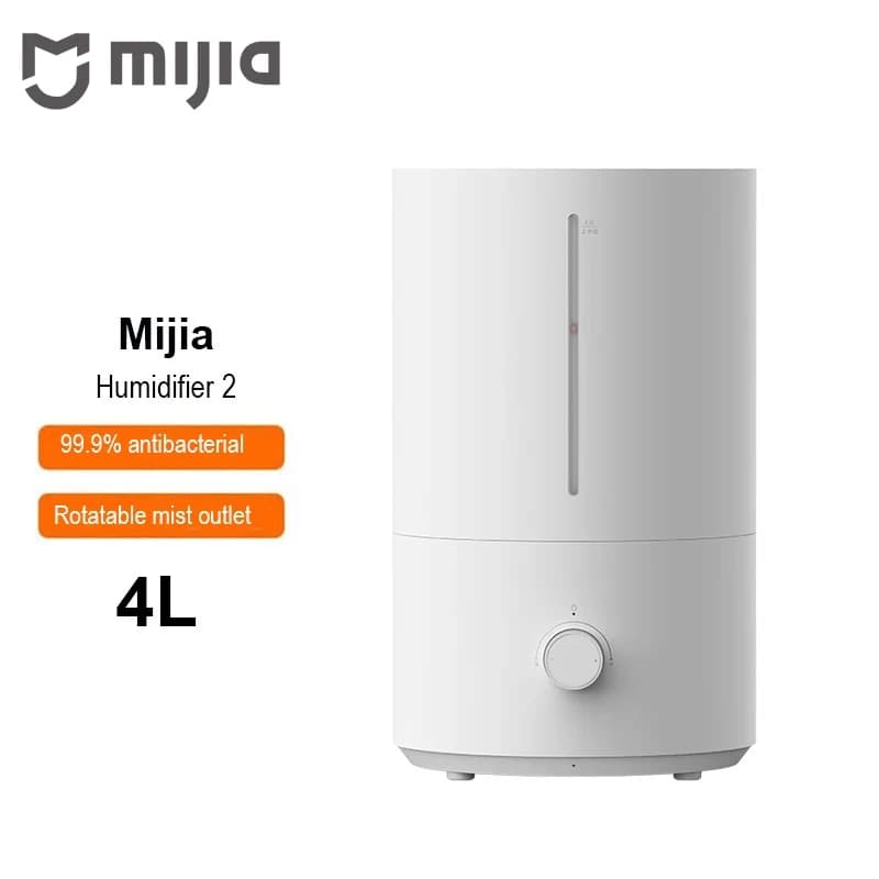 Umidificatore Originale Mijia 2, Umidificazione 300mL/h, Grande Capacità 4L, Nebulizzatore Silenzioso per Controllo Umidità Domestica
