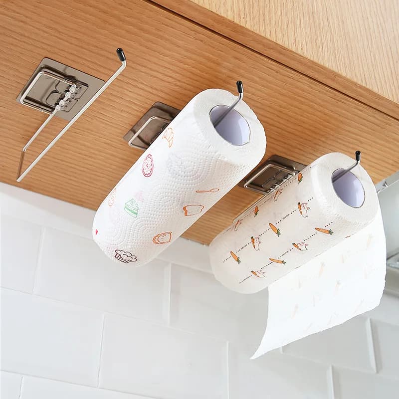 Porta carta igienica portaoggetti per bagno porta asciugamani di carta gancio da parete per cucina supporto per carta igienica organizzatore per la casa accessori per la toilette