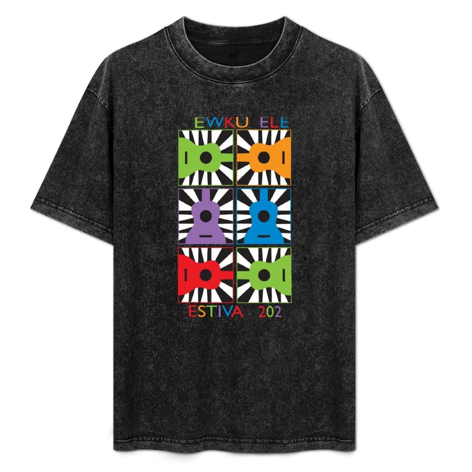 Six is better than one ukulele T-Shirt Street Fashion Casual Tee Shirt