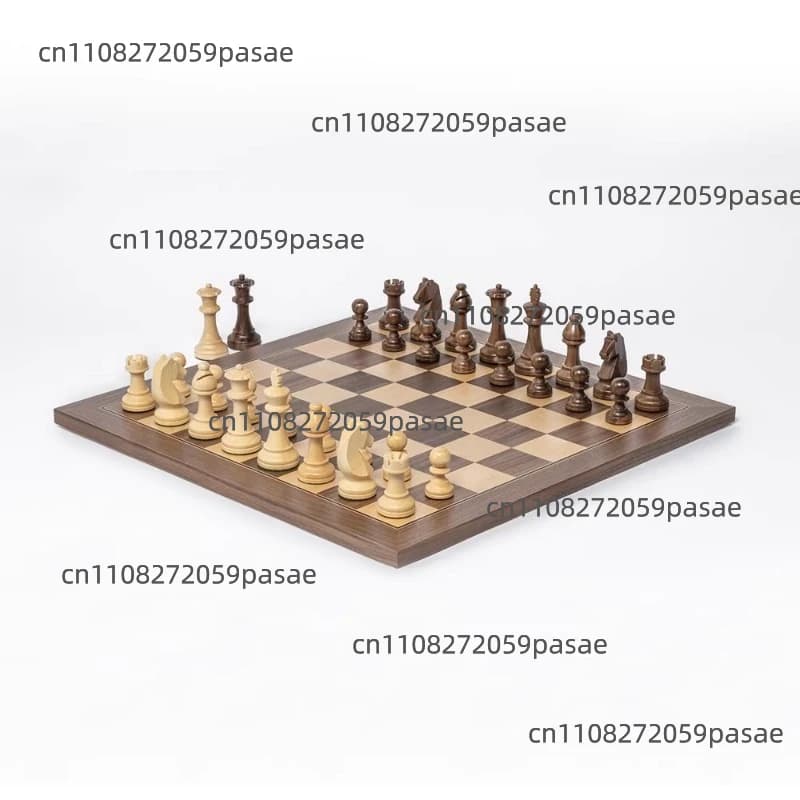 95Mm High-grade Solid Wood Sticky Leather Chess Standard Game Board Chess Set