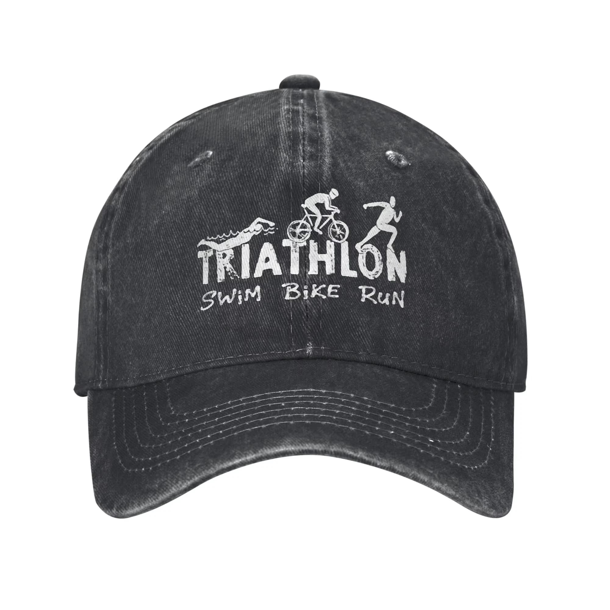 Nuovo Cappellino da Baseball in Denim per Atleti di Triathlon (Nuoto, Ciclismo, Corsa) 2026 - Casual, alla Moda, Versatile e Confortevole