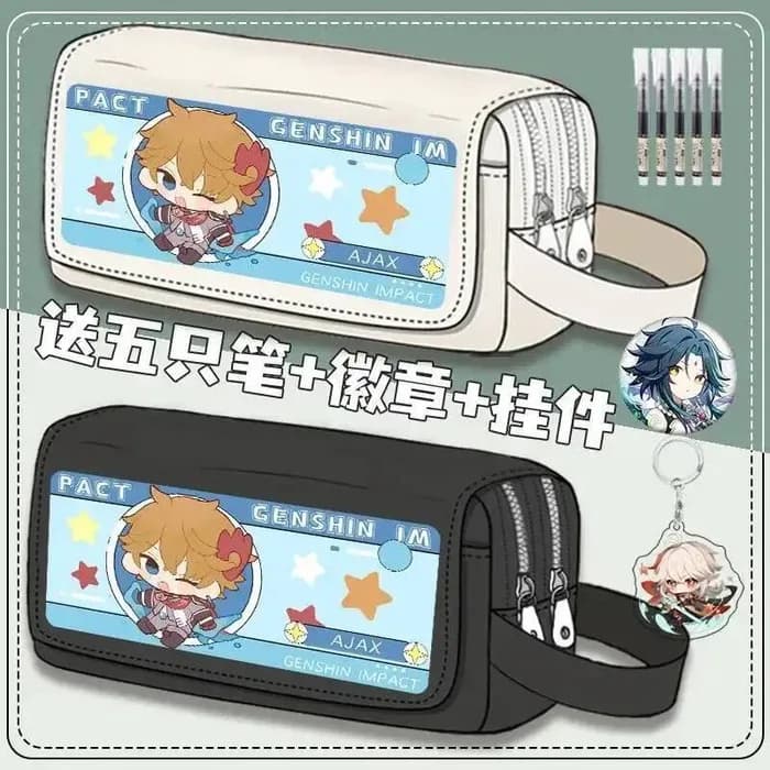 Anime GS Impact Gioco Cos Aether Raiden Shogu Kazuha Arataki Itto ecc. Nuovo astuccio portatile per riporre articoli di cancelleria unisex 2024