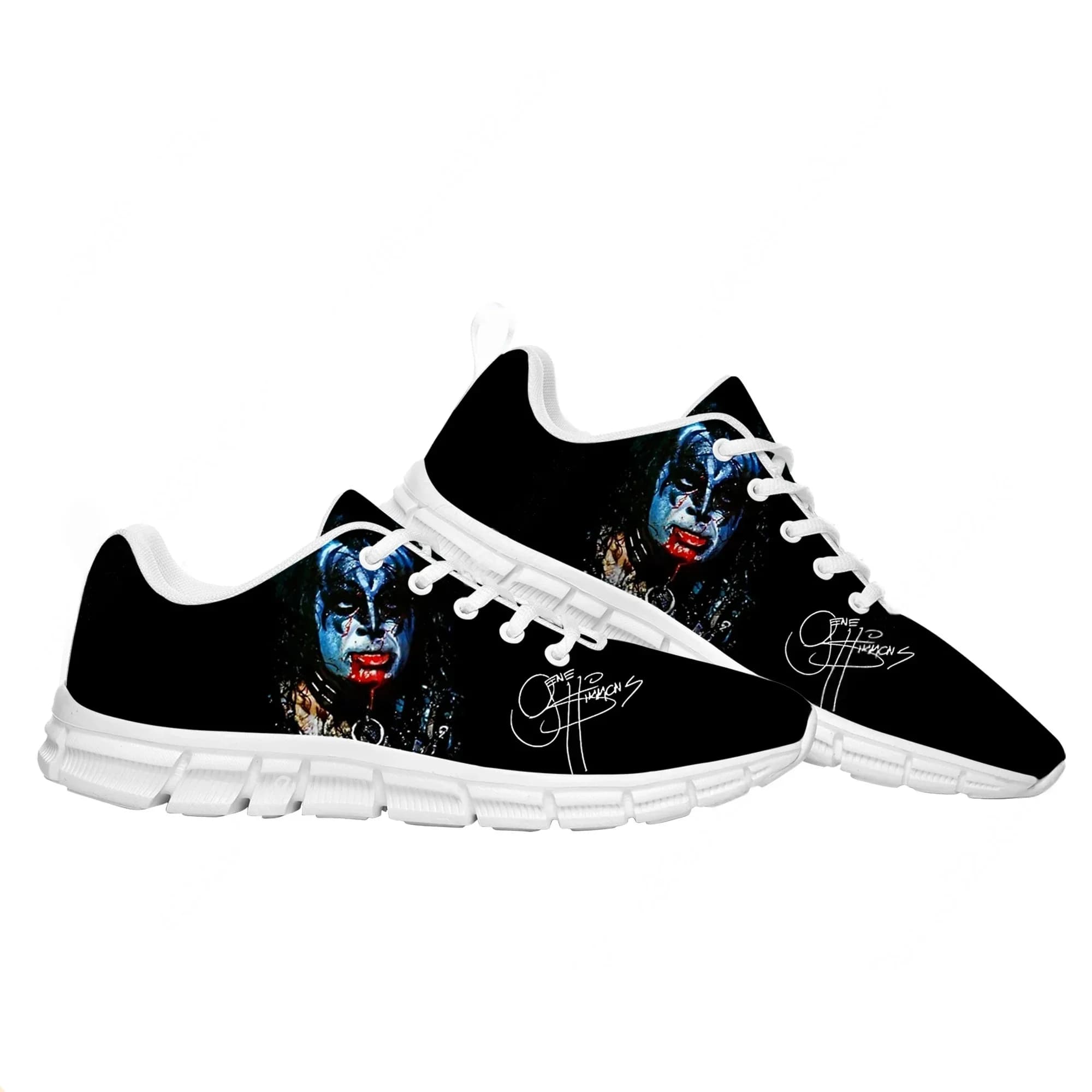 Gene Simmons Scarpe sportive da uomo, da donna, da adolescente, scarpe da ginnastica, calzature casual, scarpe da coppia fatte su misura, bianche