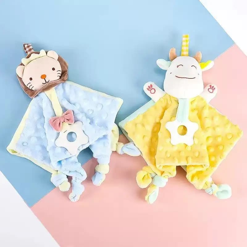 Coperta consolatrice per bambini con etichette Massaggiagengive Morbido peluche Neonato Bambole che dormono Moda per bambini Giocattolo per il sonno Succhietto Placare Bavaglini per asciugamani