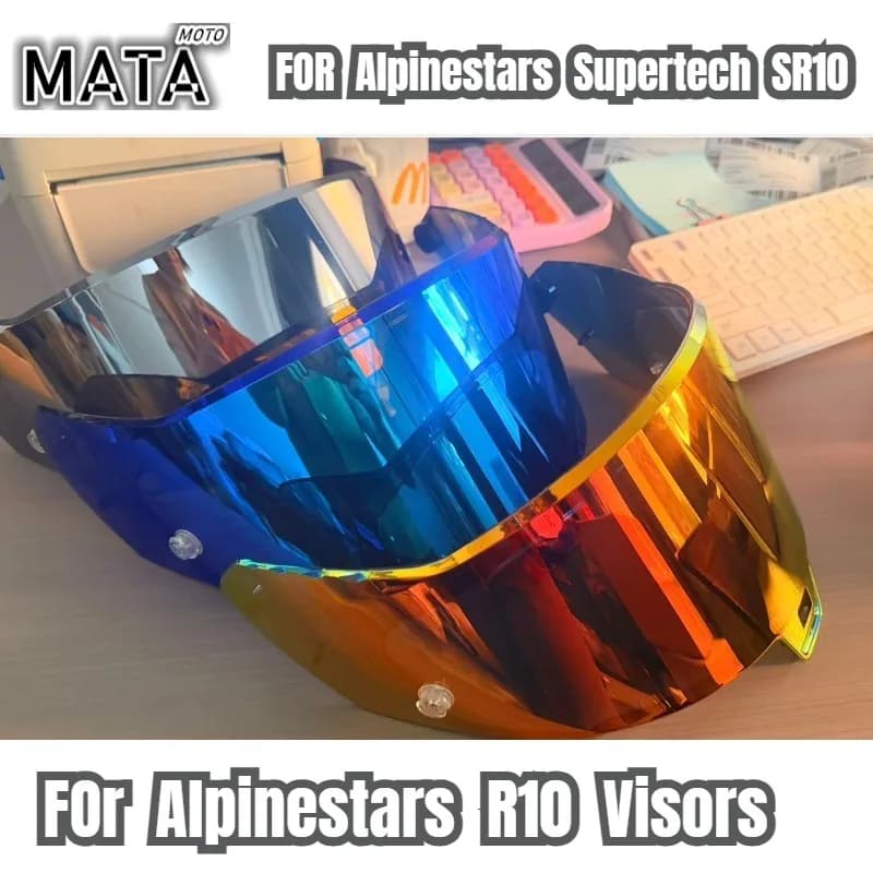 NOVITÀ Visiere ALPINESTARS SUPERTECH R10 con Cambio Colore, Resistenti ai Raggi UV, Lenti per Casco R10 Colorate, Protezione Solare e Antivento