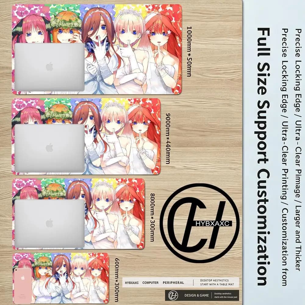 The Quintessential Quintuplets Anime Custom Skin Gaming Mouse Pad Gamer Desk Mat Keyboard Pad Decoration Mause Pad for PC Carpet