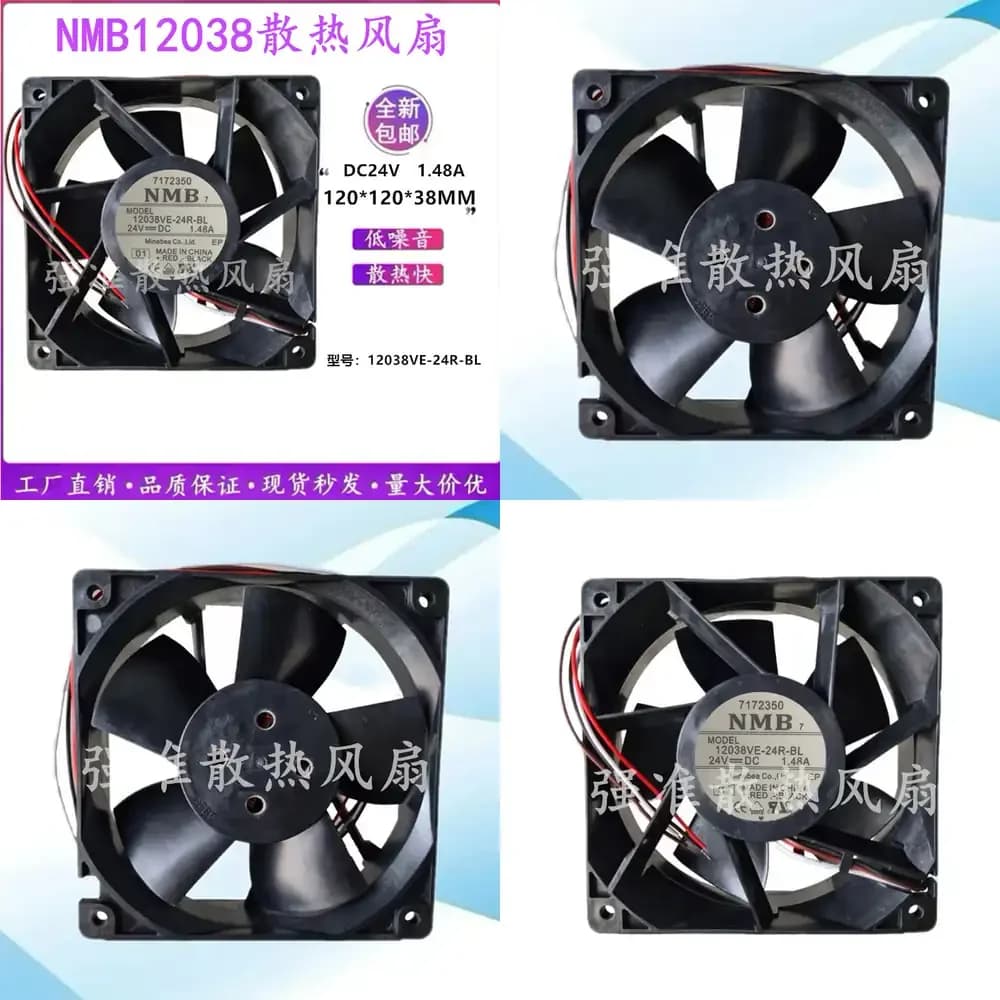 Nuova Ventola di Raffreddamento 12038VE-24R-BL 12038 24V 1.48A 12CM a Frequenza Variabile per Ventole NMB per Attrezzature Industriali e HVAC