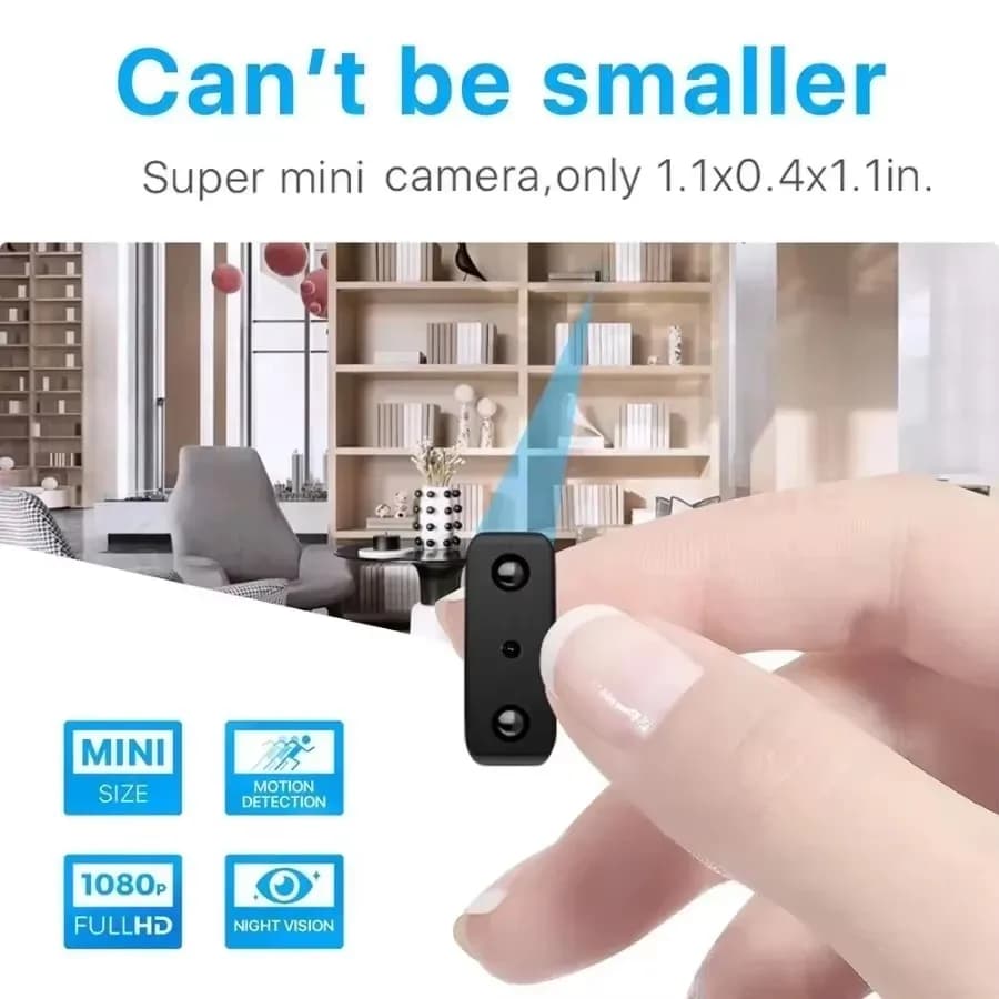 Mini telecamera WIFI HD 1080P Batteria incorporata Visione notturna IR Body Cam Monitoraggio remoto IP Videocamera vocale Videocamera