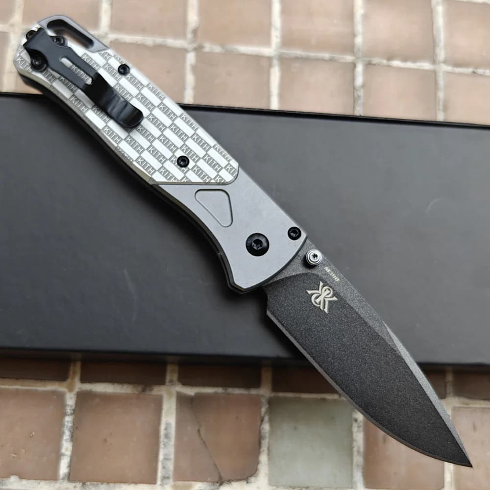 Coltello JUFULE KITH Bugout 535 con Manico in Alluminio, Cuscinetti a Sfera, Lama in Acciaio M390, Strumento EDC per Campeggio, Caccia, Cucina, Escursionismo