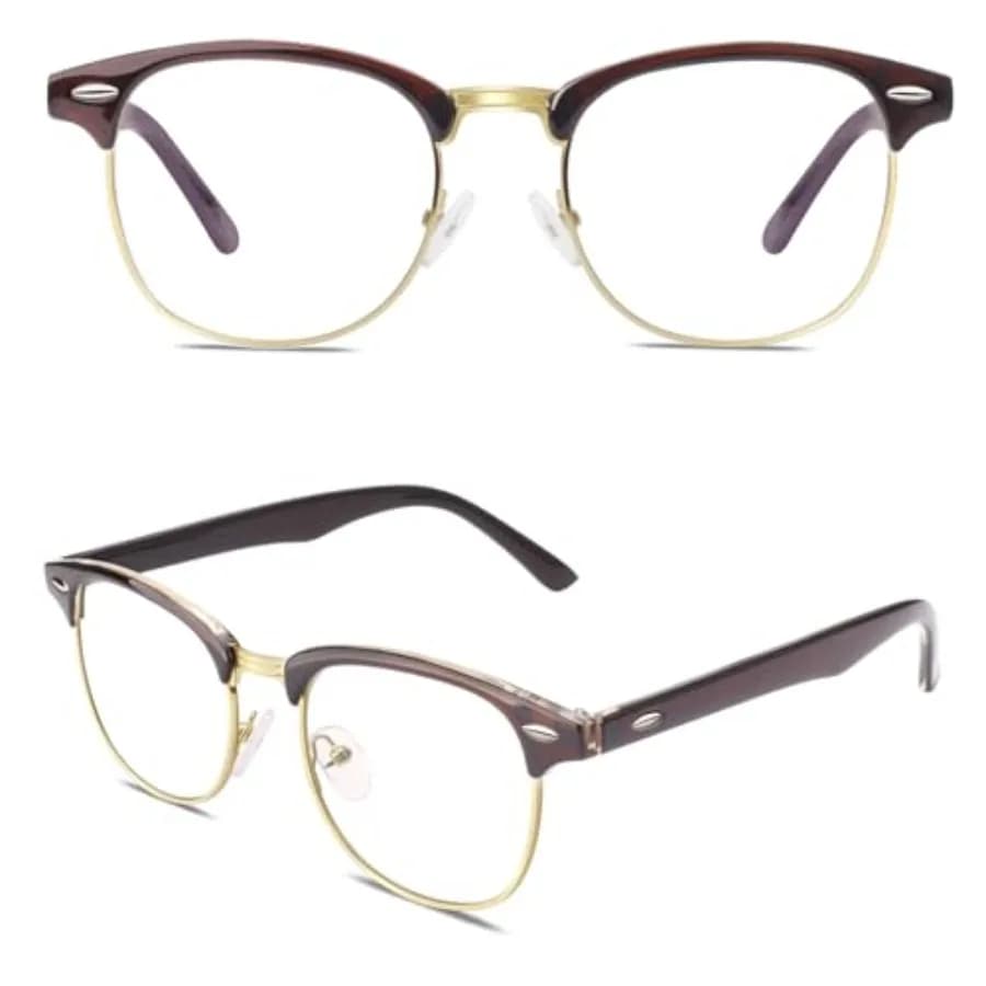 appy Store CN56 ntage Inspired Classic orn Rimmed Nerd UV400 Clear Lens Glasses
