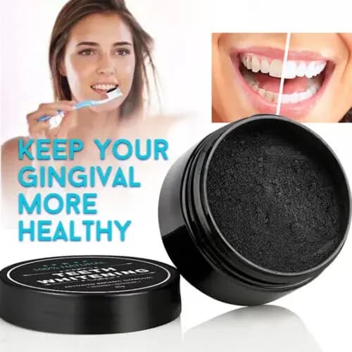30g teeth whitening powder for scaling packing for oral cleaning Premium activated charcoal bamboo powder toothpaste for white teeth