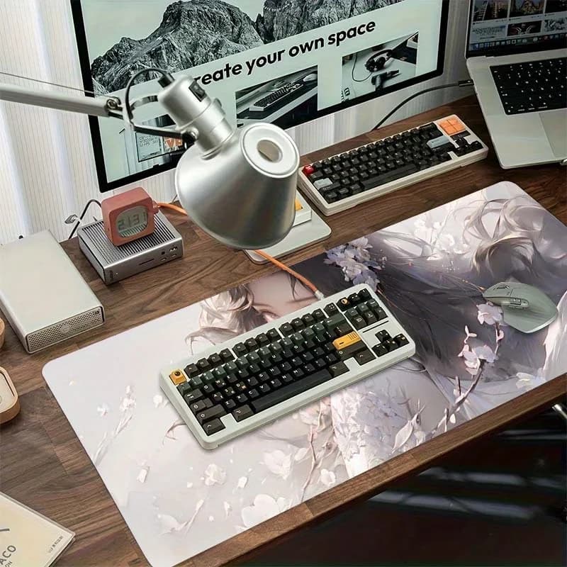 Tappetino per Mouse in Stile Antico con Fiori, Durevole Base in Gomma per Gaming e Ufficio