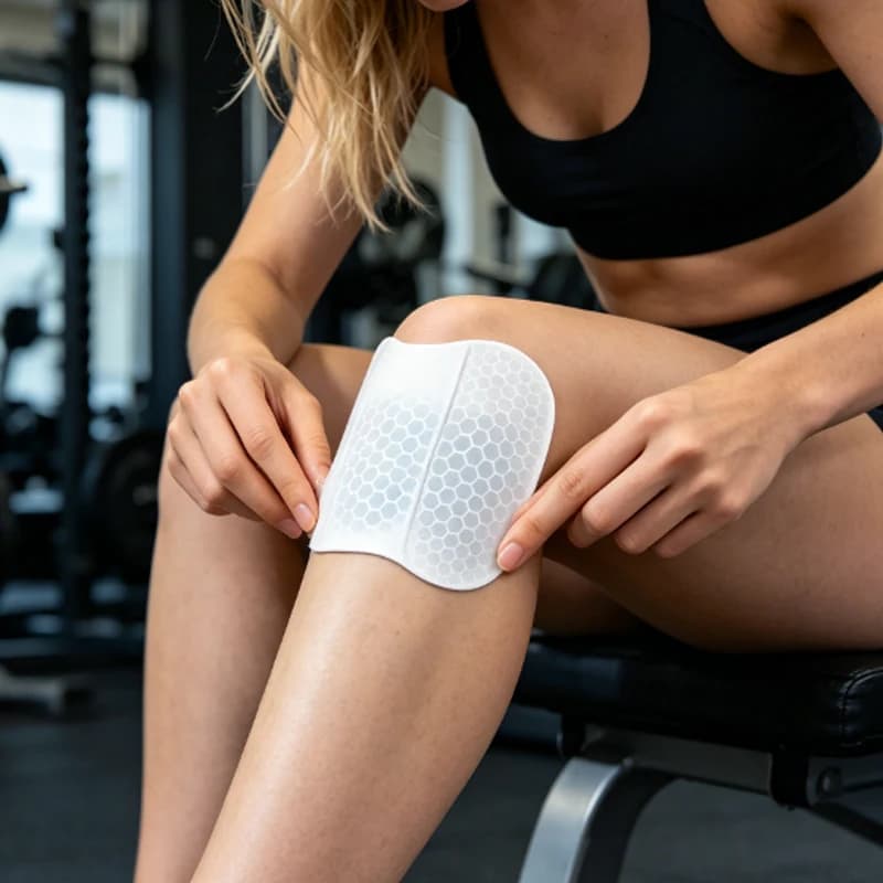 1pair Gel Shin Guard Pad,Shock Absorbing Honeycomb Silicone Calf Cushion for Ice Skating,Figure Skating & Sports Training