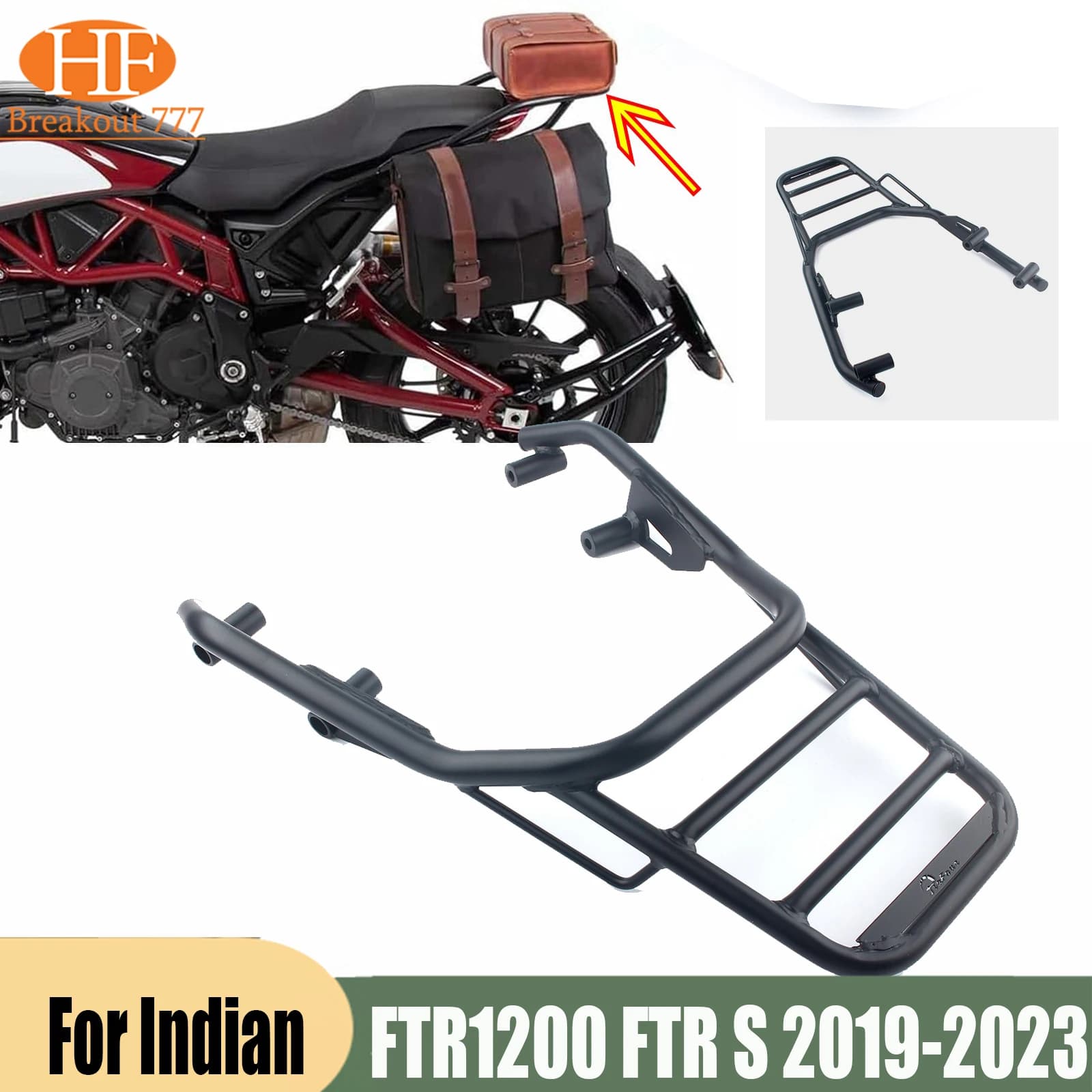 Luggage Rack Rear Tail Rack Top Box Case Suitcase Carrier Board For INDIAN FTR1200 2019-2023 2020 2021 2022
