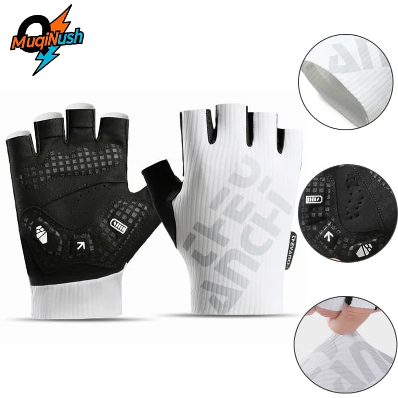MuqiNush Half Finger Gym Gloves Men Women Anti-slip 3D Shock Absorption Workout Weight Lifting Gloves with Quick-dry Breathable