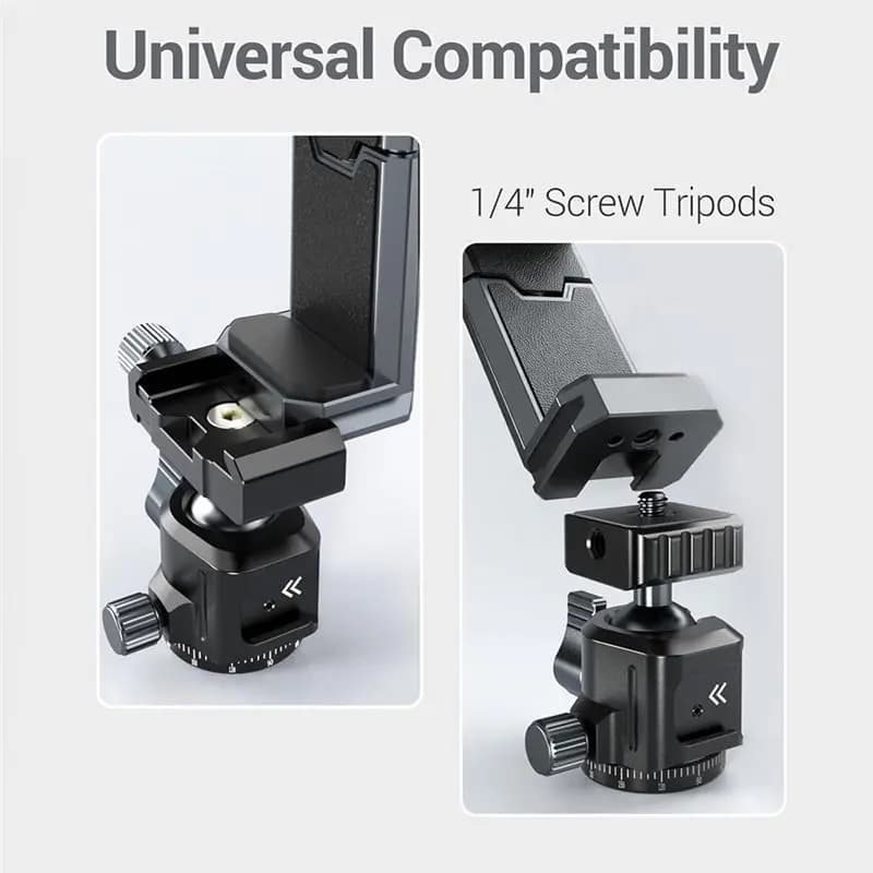 Cold Shoe Quick Release Plate, Universal Adjustable Aluminum Phone Mount For Tripod, Phone For Tripod Holder