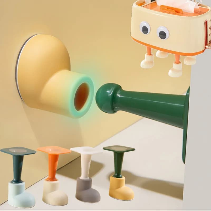 Fermaporta Silenzioso Creativo, Protezione per Pareti, Fermaporta Antiurto per Casa, Fermaporta in Silicone